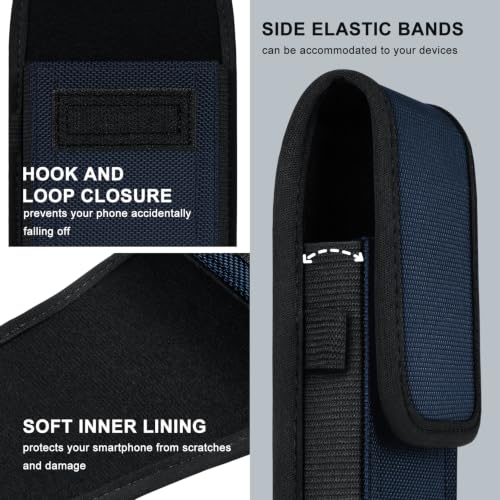 ykooe Cell Phone Belt Holder Holster Case for iPhone 12-16 Pro Max 17 Air - color: Blue, size: XL