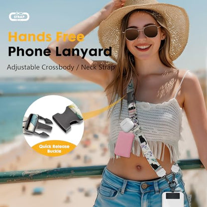 Icycay Phone Lanyard Crossbody Strap Neck Adjustable Teacher Women Cat Book - color: Cat Book