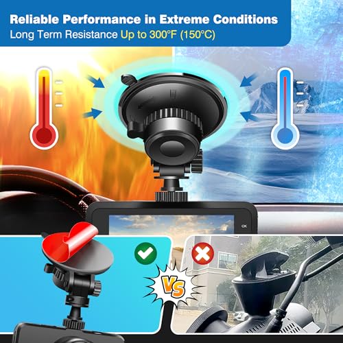 Double-Sided Adhesive Pads for Dash Cam Mount – 8-Pack 2.2" (56mm) Round High-Bond Heat-Resistant Mounting Tape for Windshield, Dashboard, GPS & Camera Holders – Includes Adhesion Promoter - size: Ø 2.2", 0.063" Thick (Pack of 2)