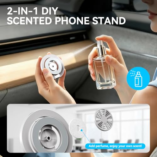 MagSafe Magnetic Phone Ring Holder Grip for Mag Car Mount, Silver - color: Silver