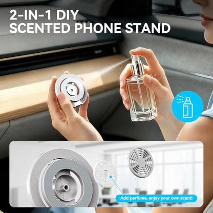 MagSafe Magnetic Phone Ring Holder Grip for Mag Car Mount, Silver - color: Silver