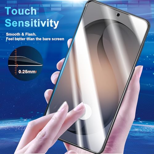 2 Pack Privacy Screen Protector Compatible with Galaxy S26 Plus 5G - Tempered Film [Fingerprint Unlock Support] - Camera Lens Protectors - Installation Frame - High Clarity - Anti-Spy Protection
