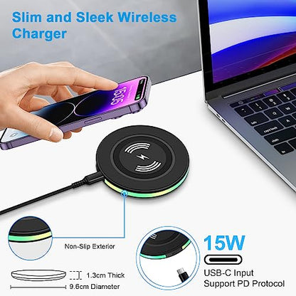 Pixel Wireless Charger for Google Pixel 11 Pro XL 10 Pro XL 10a 9a 8a 8Pro - color: Black, style: 2-Pack
