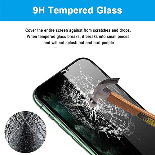 Privacy Screen Protector for iPhone 11/XR,OWRORA 2.5D Edge Full Coverage Anti-Spy 9H Tempered Glass, 6.1’-2 Pack - color: iPhone 11/XR 6.1"-Privacy