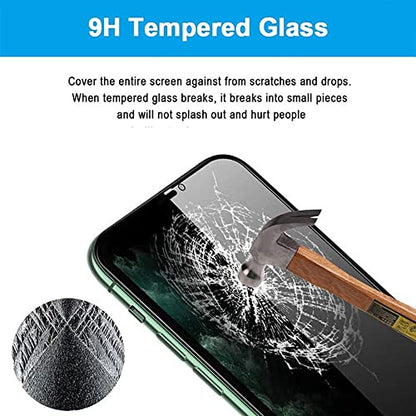 Privacy Screen Protector for iPhone 11/XR,OWRORA 2.5D Edge Full Coverage Anti-Spy 9H Tempered Glass, 6.1’-2 Pack - color: iPhone 11/XR 6.1"-Privacy