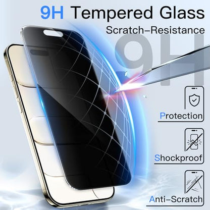 JETech 360° Privacy Screen Protector for iPhone Air, 2-Pack - size: iPhone Air