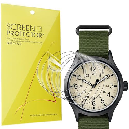 Compatible for Timex Expedition Screen Protector Screen Protector, [6 Pack] Full Coverage TPU Clear Film Compatible for Timex Men's Expedition Scout, Marlin 40mm Watch (6 pack, for Expedition Scout 40mm) - size: for Expedition Scout 40mm