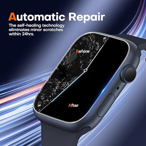 LK LϟK [8 pack] for Apple Watch Series 9/8/7 Screen Protector 41mm - size: Series 9/8/7 41mm Protector