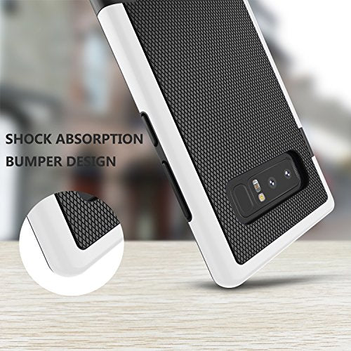 Jeylly Galaxy Note 8 Case, Note 8 Cover, [3 Color] Slim Hybrid Impact Rugged Soft TPU & Hard PC Bumper Shockproof Protective Anti-Slip Case Cover Shell for Samsung Galaxy Note 8 SM-N950 - Black | [3 Color] Slim Hybrid Impact Rugged Soft TPU & Hard PC Bump