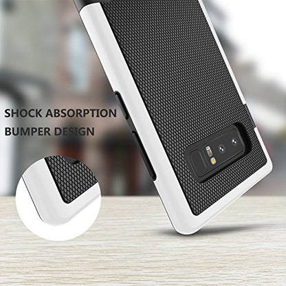 Jeylly Galaxy Note 8 Case, Note 8 Cover, [3 Color] Slim Hybrid Impact Rugged Soft TPU & Hard PC Bumper Shockproof Protective Anti-Slip Case Cover Shell for Samsung Galaxy Note 8 SM-N950 - Black | [3 Color] Slim Hybrid Impact Rugged Soft TPU & Hard PC Bump