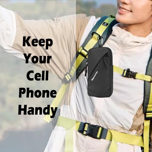 Prime Comfort Cell Phone Sleeve Pouch with Adjustable Crossbody Strap Neck Lanyard and Wrist Strap, Cell Phone Holder Around Neck, iPhone Holder for Walking for Men Women (Black) - color: Black