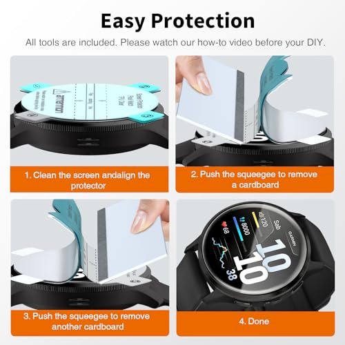 LK 6 Pack for Garmin Venu 4/ Venu 3 Screen Protector 45mm, TPU Film - size: 45mm