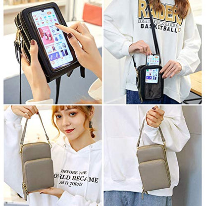 Touch Screen Phone Bag,Crossbody Cellphone Purse RFID Blocking Card Holder Wallet Small Shoulder Bags for Women