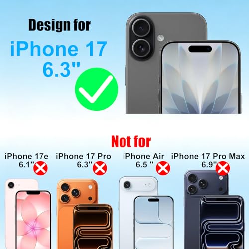 2 Pack Full Coverage Screen Protector for iPhone 17 (6.3") & Frame