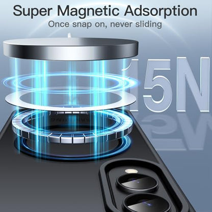 JETech Magnetic Matte Case for Samsung Galaxy S25 Edge, Black - color: Black, size: Galaxy S25 Edge