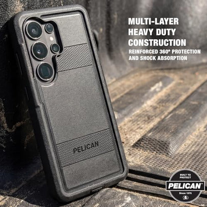 Pelican Voyager Samsung Galaxy S26 Ultra Case - Rugged Phone Case - Black | Magnetic & Wireless Charging Case with 24ft Military-Grade Drop Protection & Belt Clip Holster for Samsung Galaxy S26 Ultra - color: Voyager Black, size: Samsung Galaxy S26 Ultra