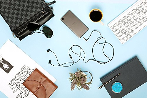 Sony MDREX155AP in-Ear Earbud Headphones with mic for Phone Call, Black - size: 1 Count