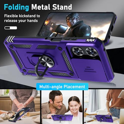 for Moto G Power 5G 2026/2025 Case Built in Slide Camera Cover Purple - color: Purple, size: Moto G Power 5G(2025)