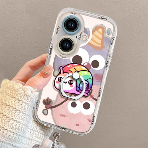 Phone Ring Stand Holder,Snail Cell Phone Grip Women Girls Cute Girly Kawaii Finger Ring Grip Stand for iPhone 17 16 15 14 13 Pro Max Plus Air - color: Snail Phone Ring Grip