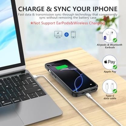 BOPPS Battery Case for iPhone 16 Pro Max with Stand,Upgraded 8500mAh Portable Protective Charging Case with 15W Fast Charging Compatible for iPhone 16 Pro Max Battery Pack Charger Case,6.9 Inch Black - size: iPhone 16 Pro Max