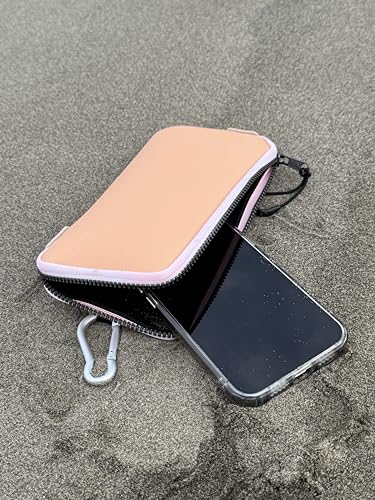 OneJoy Phone Sleeve Lightweight Cell Phone Pouch for Mobile Protection, Slim Fit and Durable, with Clip-on for Easy Carrying, Enough for 6.1" to 6.9" Cellphone [ Peach ] - color: Peach