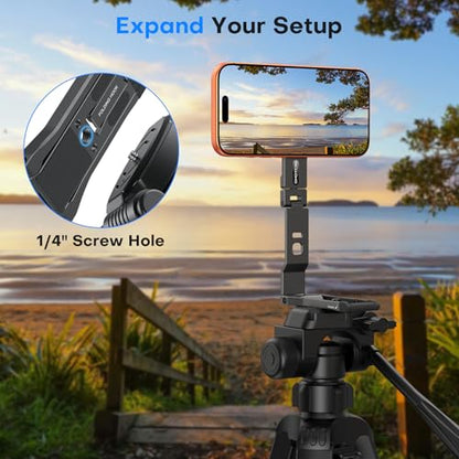 OMOTON TP03 [Ultra-Slim] 360° Rotating for MagSafe Tripod Stand with Hook - color: 1-Black