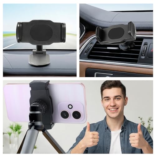 2 PCS Ball Joint Phone Holder, Ball Joint Connector Socket Replacement 17mm Ring Light Phone Holder Replacements Clamp Cellphones Mount Replacement for Car Wireless Charger Selfie Hose Stand Bracket