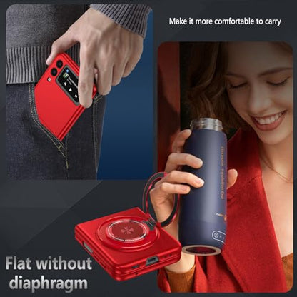 Magnetic Case for Samsung Galaxy Z Flip 3, [Compatible with MagSafe] Military Grade Shockproof Slim fit Samsung Z Flip 3 Phone Case with Magnetic Ring Kickstand, Red - color: Red, size: Samsung Galaxy Z Flip 3