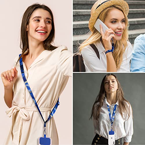 Phone Lanyards, Wrist Lanyards, Adjustable Neck Strap Starry Night - color: blue