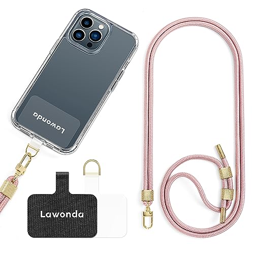 Phone Lanyard Crossbody/Neck Universal Adjustable Cell Phone Strap - color: Pink