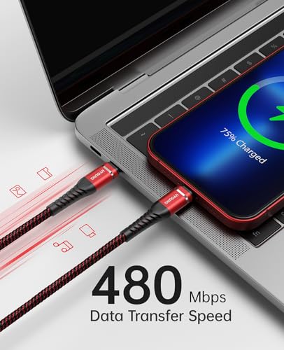 USB C to Lightning Cable [Apple MFi Certified] iPhone Charger 6FT, 2Pack - color: Red, size: 6FT, style: USB C to Lightning
