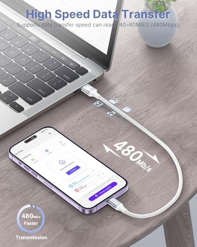 Aioneus iPhone Charger【3Pack 1ft】 MFi Certified USB A to Lightning Cable