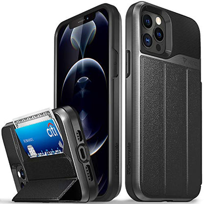 VENA vCommute for iPhone 12 / iPhone 12 Pro Wallet Case, Black - color: Black, size: iPhone 12/ 12 Pro