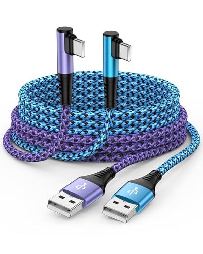 Short Right Angle CarPlay Cable 3FT USB-A to USB-C 90° Fast Data Sync Cable - size: 3FT-2Pack