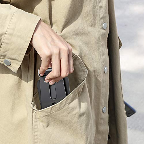 OMOTON Foldable Cell Phone Stand, C4 Portable Aluminum Phone Holder - color: Black