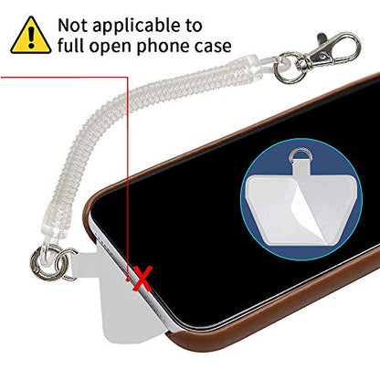 Doormoon Phone Tether Anti Theft, Phone Lanyard With Heavy Duty Carabiner - color: Transparent - 2 Pack