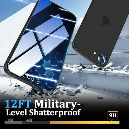 (3+2 Pack) 360° Privacy Screen Protector for iPhone 17e 【4 Way Anti Spy】 + Camera Lens Protector,9H Shatterproof, Anti-Peep,Bubble-Free, Case Friendly Easy Installation Frame Included - size: iPhone 17e