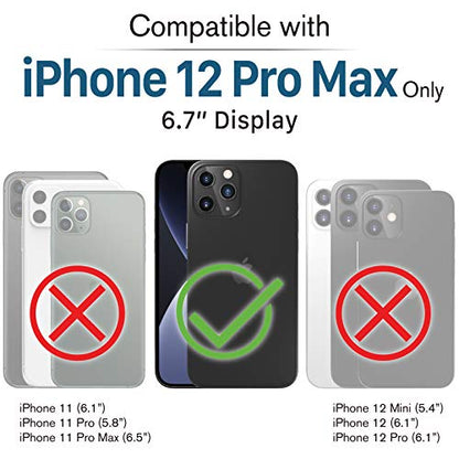 VENA vCommute for iPhone 12 Pro Max Wallet Case, Black - color: Black, size: iPhone 12 Pro Max