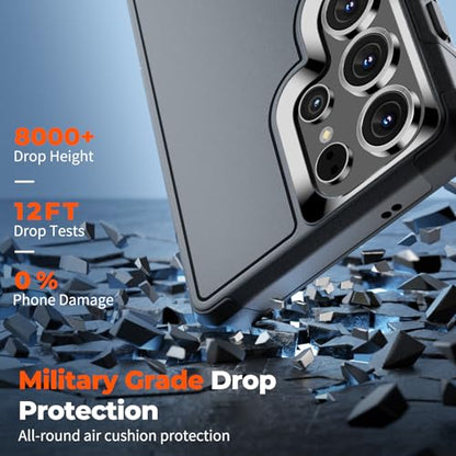 zapica Designed for Samsung Galaxy S25 Ultra Case, Black | Military Grade Drop Protection, Dual Layer Structure Design, Heavy Duty Shockproof Non-Slip Phone Cover - color: Black, size: Samsung Galaxy S25 Ultra 6.9''