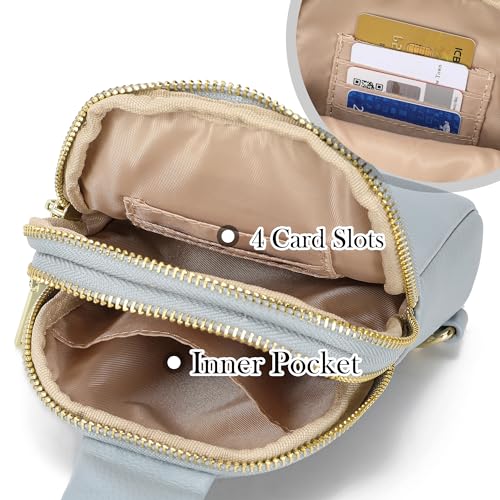 Travel Small Sling Bag for Women Anti Theft Crossbody Bags Purses Cross Body Fanny Pack Over the Shoulder Bag(0-Light Blue) - color: Light Blue