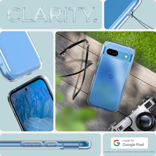 Spigen Ultra Hybrid for Pixel 8a Case, Crystal Clear - color: Clear, size: Pixel 8a