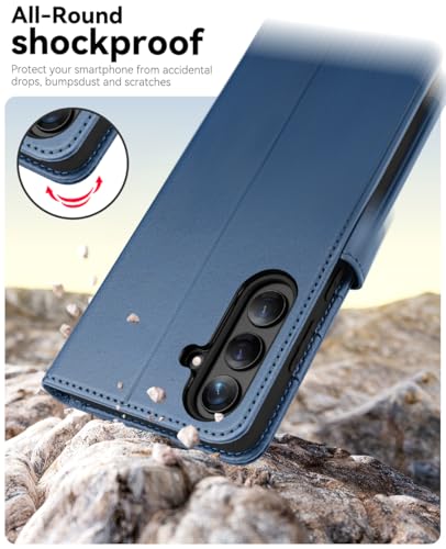 OCASE for Samsung Galaxy S26 Wallet Case, Card Holder, Light Blue | RFID Blocking, Kickstand, Magnetic Closure, PU Leather Flip Folio, Shockproof TPU Shell, Protective Phone Cover (6.3") 2026 - color: Light Blue, size: Samsung Galaxy S26