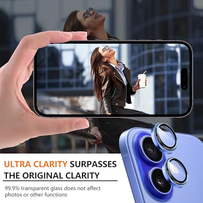 Suoman Camera Lens Protector for iPhone 16 /iPhone 16 Plus - color: Ultramarine*3