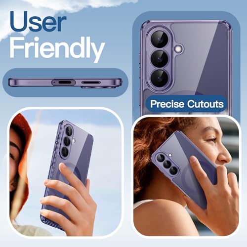 JETech Magnetic Case for Galaxy S26 Plus, Cobalt Violet | Compatible with MagSafe, Full Camera Lens Protection, Shockproof Protective Phone Cover, Scratch Resistant Clear Back - color: Cobalt Violet, size: Galaxy S26 Plus