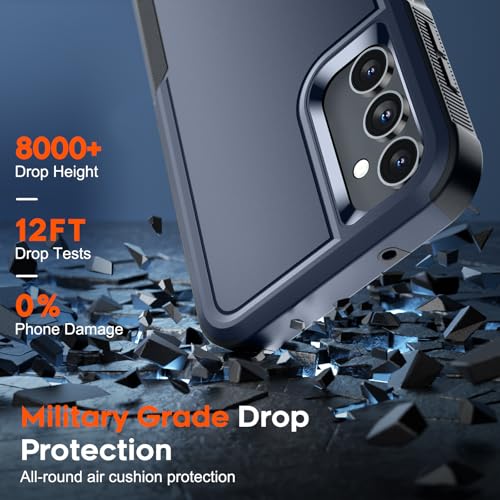 zapica Designed for Samsung Galaxy A14 5G Case, Deep Blue | Military Grade Drop Protection, Dual Layer Structure Design, Heavy Duty Shockproof Non-Slip Phone Cover - color: Deep Blue, size: Samsung Galaxy A14 5G 6.6''