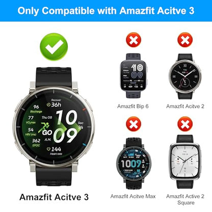 8 Pack Screen Protector for Amazfit Active 3, Soft TPU Self-Healing Bubble Free Anti-Scratch HD Clear Touch Sensitive Protective Film Compatible with Amazfit Active 3 - size: For Active 3