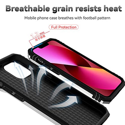for iPhone 13 Case with Camera Lens Cover HD Screen Protector, Dual Layer [15 FT Military Grade Drop Protection] Magnetic Ring Holder Kickstand Protective Phone Case for iPhone 13 6.1 inch (Silver) - color: Silver with camera cover Military-Grade 2nd gen
