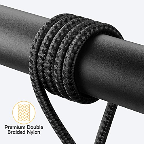 90 Degree iPhone Charging Cable [MFi Certified] Lightning Cable 10FT 2 Pack - color: Black, size: 10FT, style: USB-A
