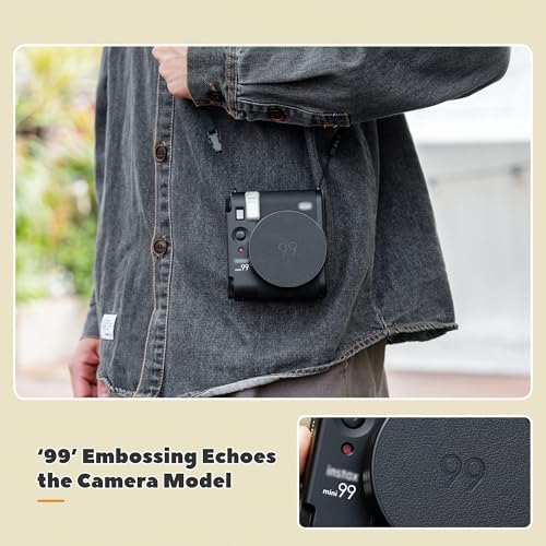JJC Aluminum Lens Cap Cover for Fujifilm Instax Mini 99, Dustproof & Anti-Scratches Lens Protector with Soft EVA Interior & PU Leather Surface, Accessories for Fuji Instax Mini 99 - size: For Fuji Mini 99