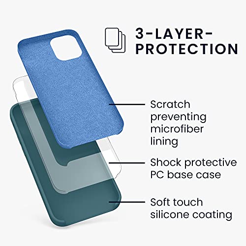 kwmobile Case Compatible with Apple iPhone 12 mini Case - TPU Silicone Phone Cover with Soft Finish - Teal Matte - color: teal matte, size: iPhone 12 mini